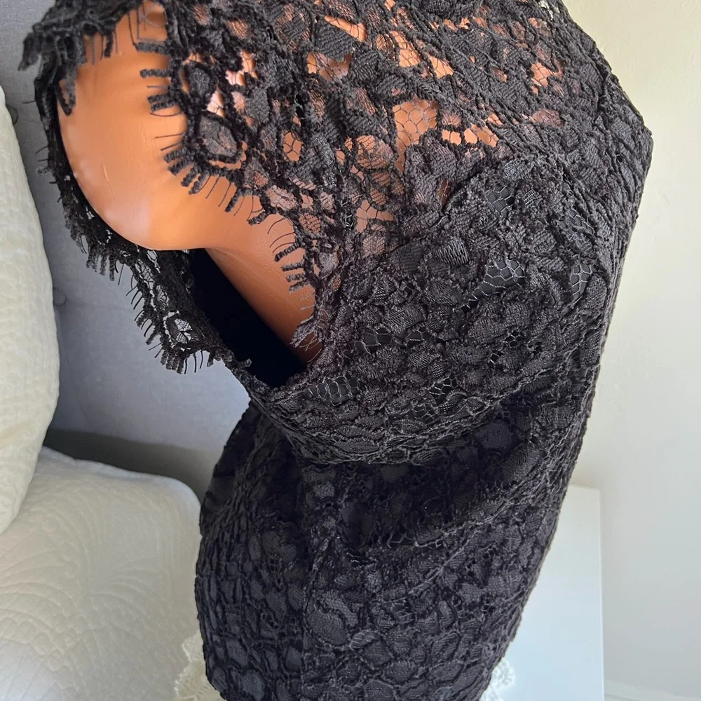 NWT White House Black Market Shirt Women Lace Sz 10 - Picture 5 of 11